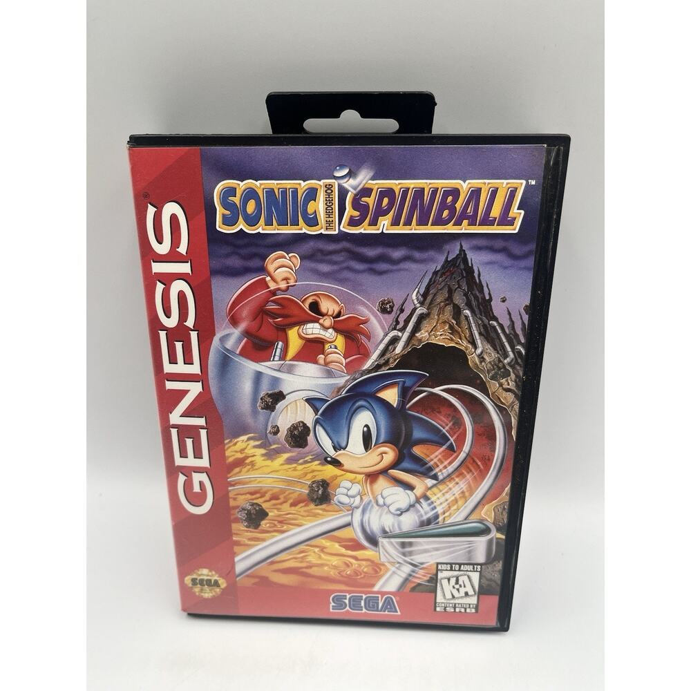 Sonic Spinball (Sega Genesis, 1993) Fast Free shipping!